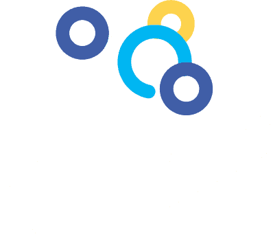 Illustration of a hand holding atoms